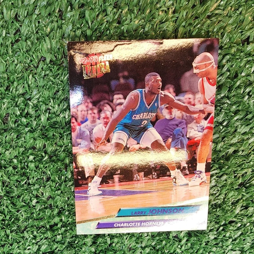NBA Charlotte Hornets Larry Johnson 1992 Rookie Of The Year Plaque And Card